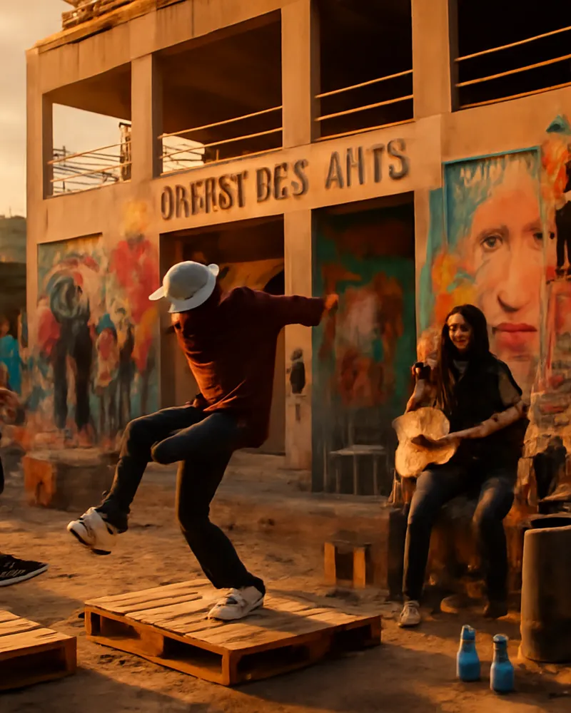Le week-end dernier, la culture urbaine a pris possession du chantier du centre des arts