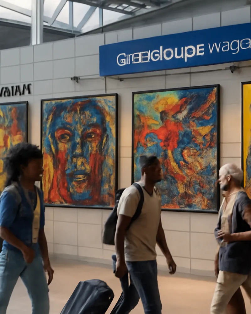 L'artiste Joël Nankin mis à l'honneur à l'aéroport Guadeloupe Maryse Condé